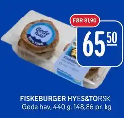 Rema 1000 FISKEBURGER HYES&TORSK tilbud