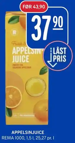 Rema 1000 APPELSINJUICE tilbud