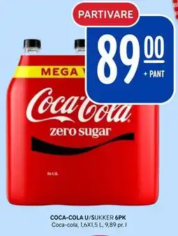 Rema 1000 COCA-COLA U/SUKKER 6PK tilbud
