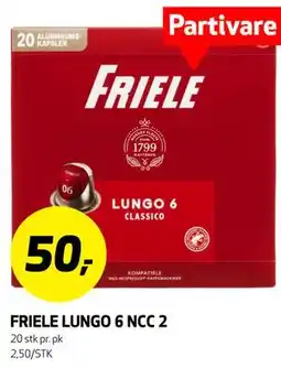 Bunnpris FRIELE LUNGO 6 NCC 2 tilbud