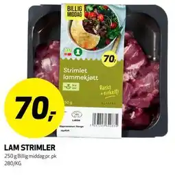 Bunnpris LAM STRIMLER tilbud