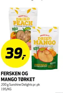 Bunnpris FERSKEN OG MANGO TØRKET tilbud