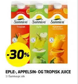 Bunnpris EPLE-, APPELSIN- OG TROPISK JUICE tilbud