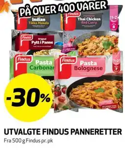 Bunnpris UTVALGTE FINDUS PANNERETTER tilbud