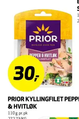 Bunnpris PRIOR KYLLINGFILET PEPPER & HVITLØK tilbud