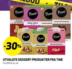 Bunnpris UTVALGTE DESSERT-PRODUKTER FRA TINE tilbud