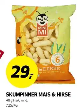 Bunnpris SKUMPINNER MAIS & HIRSE tilbud