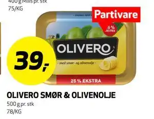 Bunnpris OLIVERO SMØR & OLIVENOLJE tilbud