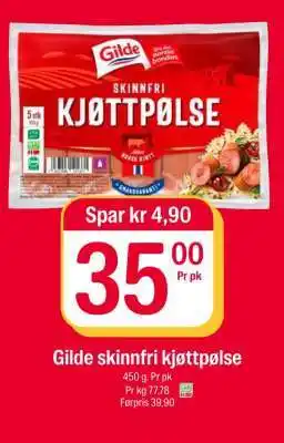 GILDE SKINNFRI KJØTTPØLSE