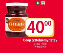 Coop Extra Coop tyttebærsyltetøy tilbud