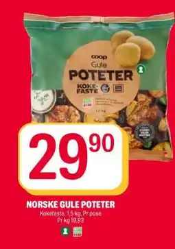 Coop Extra Norske gule poteter tilbud