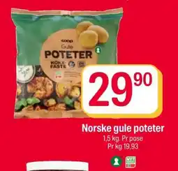 Coop Extra Norske gule poteter tilbud