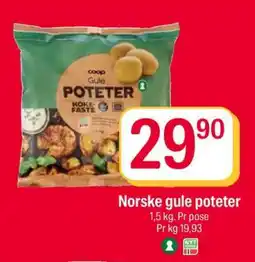 Coop Extra Norske gule poteter tilbud