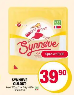 Coop Extra SYNNØVE GULOST tilbud