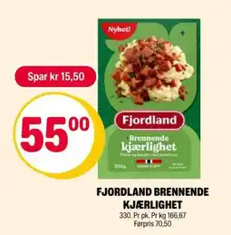 Coop Extra FJORDLAND BRENNENDE KJÆRLIGHET tilbud