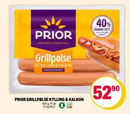 Coop Extra PRIOR GRILLPØLSE KYLLING & KALKUN tilbud