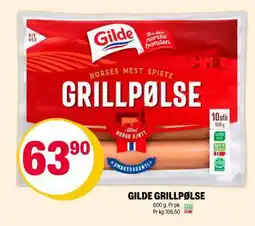 Coop Extra GILDE GRILLPØLSE tilbud