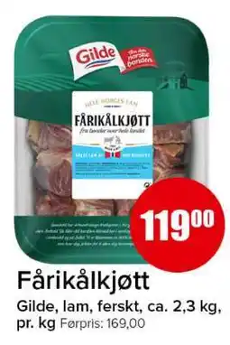 Spar FÅRIKÅLKJØTT tilbud