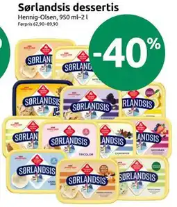 Joker Sørlandsis dessertis tilbud