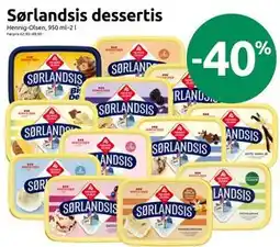 Joker Sørlandsis dessertis tilbud