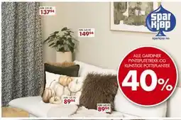 Sparkjøp ALLE GARDINER PYNTEPUTETREKK OG KUNSTIGE POTTEPLANTER tilbud