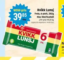 Eurocash Kvikk Lunsj tilbud