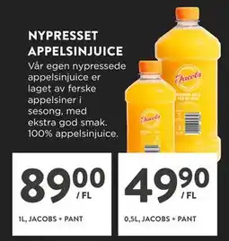 Jacobs NYPRESSET APPELSINJUICE tilbud