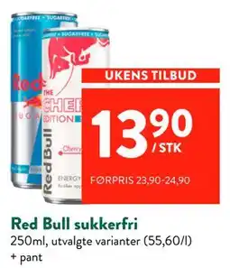 Jacobs Red Bull sukkerfri tilbud