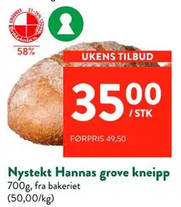 Jacobs Nystekt Hannas grove kneipp tilbud