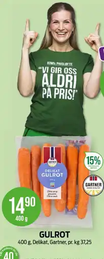 Kiwi Gartner Gulrot tilbud