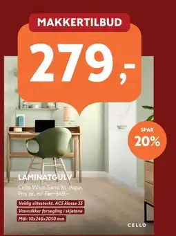 Byggmakker Cello laminatgulv tilbud