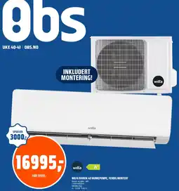 Coop Obs Wilfa Narvik 40 Varmepumpe, Ferdig Montert tilbud