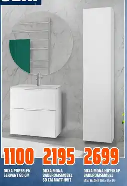 Coop Obs Duxa porselen servant 60 cm tilbud