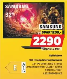 POWER Samsung Spillskjerm tilbud