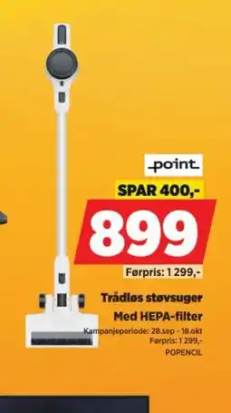 POWER Point trådløs støvsuger tilbud