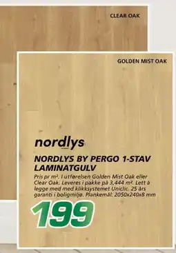 Coop Byggmix Nordlys by Pergo 1-stav laminatgulv tilbud