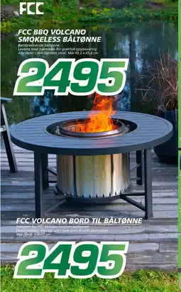 Coop Byggmix Fcc bbq volcano smokeless båltønne tilbud