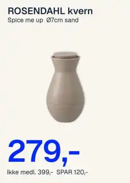 Jernia Rosendahl kvern Spice me up Ø7cm sand tilbud