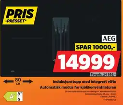 POWER AEG induksjonstopp med integrert vifte tilbud