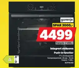 POWER Gorenje integrert stekeovn tilbud
