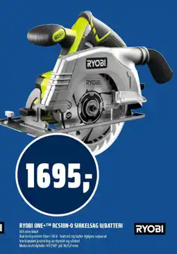 Coop Obs Ryobi one+™ rcs18n-o sirkelsag u/batteri tilbud