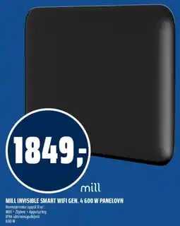 Coop Obs mill invisible smart wifi gen. 4 600 w panelovn tilbud