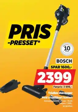 POWER Bosch Trådløs stovsuger tilbud