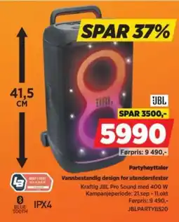 POWER Jbl partyhøyttaler tilbud