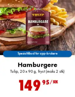 Nordby Supermarket Tulip Hamburgere tilbud
