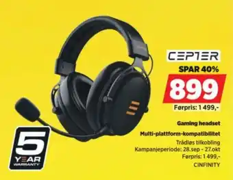 POWER Cepter Gaming headset tilbud