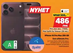 POWER iPhone 18 Pro Max 256 GB tilbud