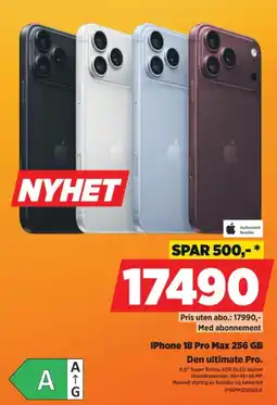 POWER iPhone 18 Pro Max 256 GB tilbud