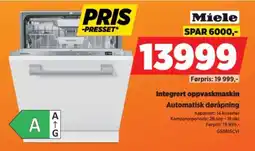 POWER Miele integrert oppvaskmaskin tilbud