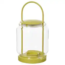 IKEA Tofsand Lykt for telys, inne/utendørs, gul, 21 cm tilbud